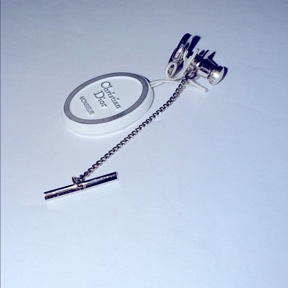Dior Silver logo CD Cufflinks and Tie clip set! - Picture 7 of 11